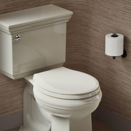 KOHLER 4639-RL-47 Cachet ReadyLatch Round Toilet Seat Soft Close, Almond