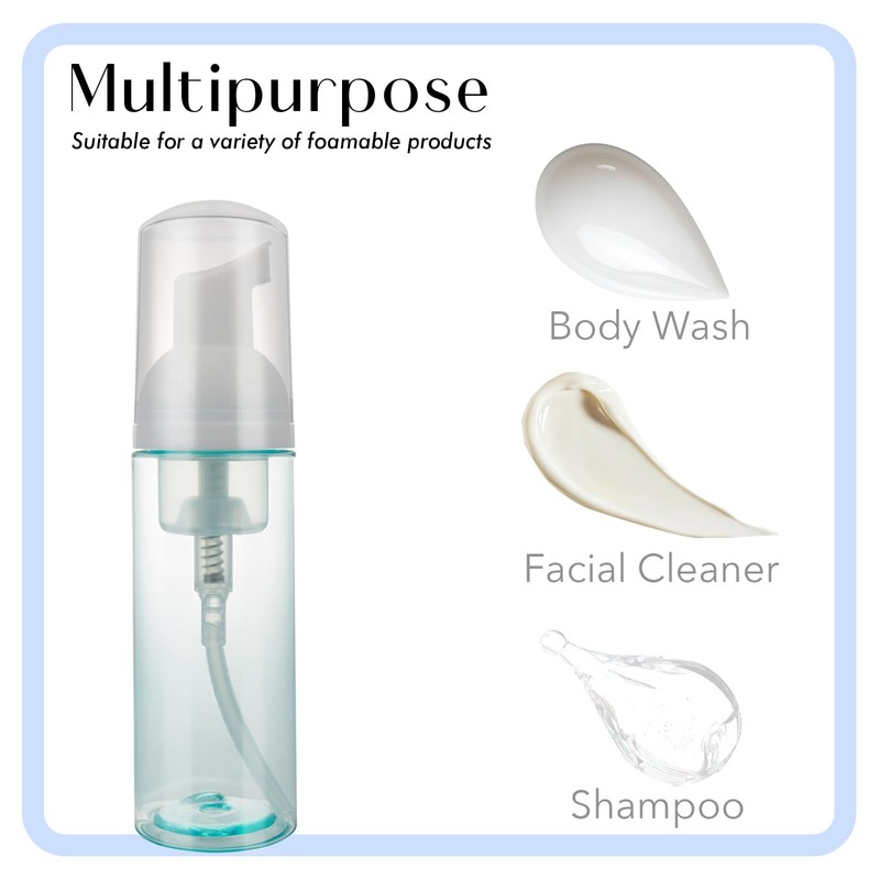 4 Pack Foam Pump Bottle Travel 2 oz/60 ml Small