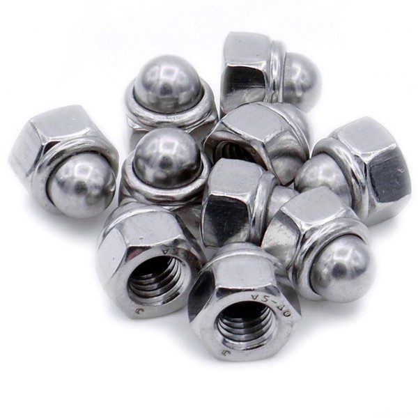 M6 (6mm) Nyloc Dome Cap Nut - Stainless Steel (A2)