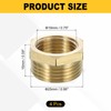 sourcing map 2Pcs G3/4 Male x G1/2 Female Brass Reducer