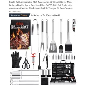 OlarHike Stainless Steel BBQ Grill Accessories - 25 Pieces