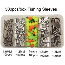 Wire Leader Rope Swager Crimpers Hand Crimping Pliers Tools Set for Crimp Sleeves0.1mm-2.2mm (High Carbon Steel Crimper+Sleeves Set)