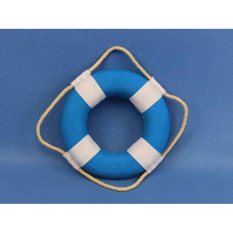 Hampton Nautical Vibrant Decorative Life Ring with White Bands Decoration