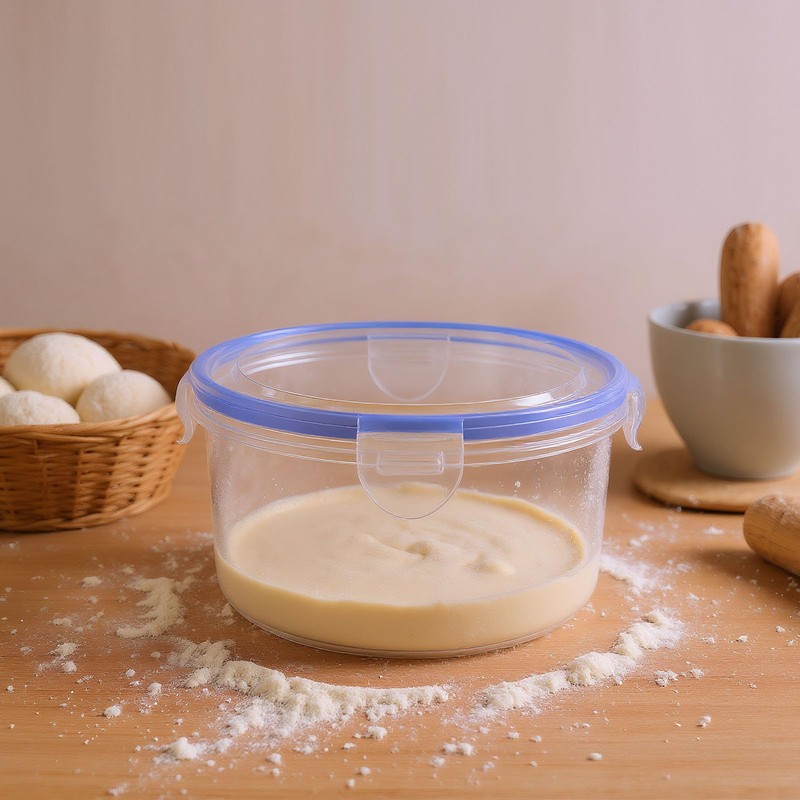 Lolytama 2Pack Dough Proofing Box,Stackable Sourdough Pizza Proofing Container with