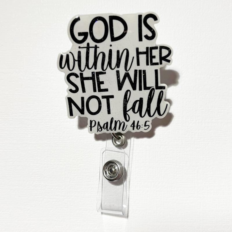 Scripture Badge Reel ‚Äì Inspirational Bible Verse ID Holder with