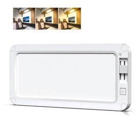 Kriogor Car Ceiling Light 12 V with Switch, 10 W 410 LM Motorhome Light 12 V, 3 Light Modes, Brightness Dimmable Car Interior Lighting for Camper, Boat, 96 LED