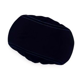 JUIVEEL 1 Piece Memory Foam Car Armrest Cushion Pad Center Console Armrest Cover Cushion Compatible with Hyundai Veloster JS N line 2019-2022 Accessories(Black Covering with Blue Line Stitches)