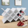 Free-Standing Wine Rack Countertop Storage Shelf Glass Wine Bottle Organizer