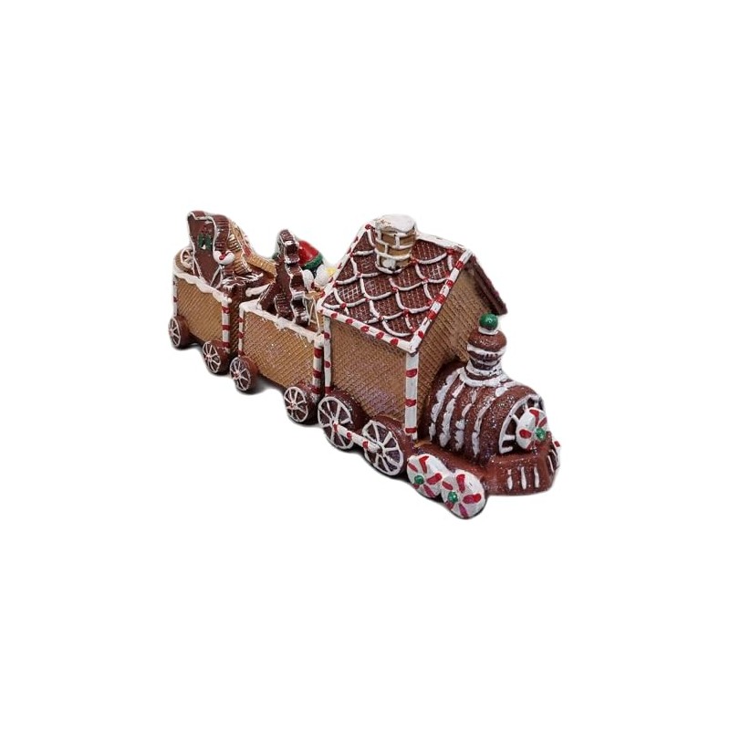 Fachhandel Plus Decorative Figurine Christmas Train Gingerbread Look Christmas Classic