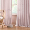 Vision Home Soft Pink Pinch Pleated Semi Sheer Curtains Textured