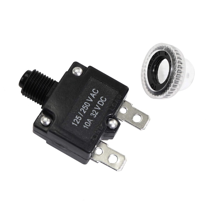 5PCS 10Amp Circuit Breakers Push Button Reset DC 32V,AC125-250V with