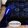 Tabeskly Boy Kids Hexagon Geometry Gaming Gamepad Gamer Bedding Double