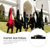 Doctor Paper Hat Props, 12pcs Graduation Cap Decorations with Golden