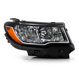 AKKON - Fits 2017-2022 Jeep Compass Halogen OE Black Style Headlights - Pair Housing