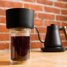 Brod & Taylor Double-Wall Insulated Glass Coffee/Tea Tumblers (Set of 2, 12oz / 350ml)