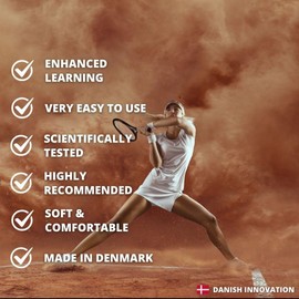 GRIPFIXER Tennis | Ensures The Correct Grip | The Ultimate Training Equipment & Teaching aid | Danish Innovation | Medium-Right