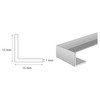 nielsen Aluminium Angle Profile Silver Matt Anodised 2000 x 15