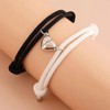 Romantic 2pcs/Pair Magnet Couple Bracelet Adjustable Matching Braclet Rope Black