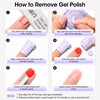 Gellen Nail Polish Remover Pads, 200 Pack Non-Acetone Gel Polish