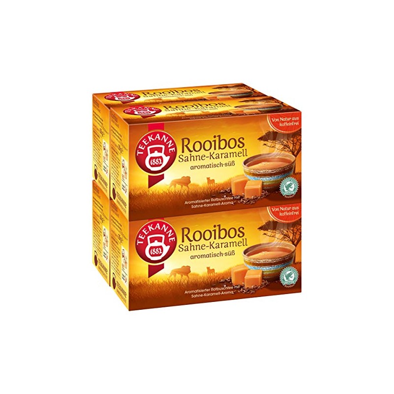 Teekanne Rooibos Cream Caramel 20 Bags Pack of 4 (4