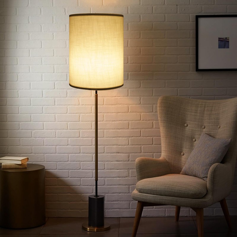Tall Lamp Shades Set of 2, Drum Lampshade for Table
