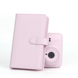 Mini Photo Album 108 Pockets for 3inch Film Photo Photo Box Card Holder Instant Camera Accessories for Fuji Film Instax mini 12 11, for Movie Tickets Business Cards (Pink)