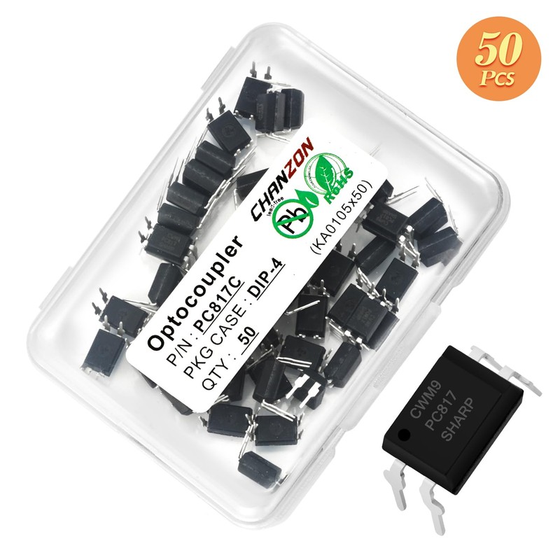 Chanzon 50pcs PC817 Optocoupler PC817C DIP Installation DIP-4 50%-600% Transfer