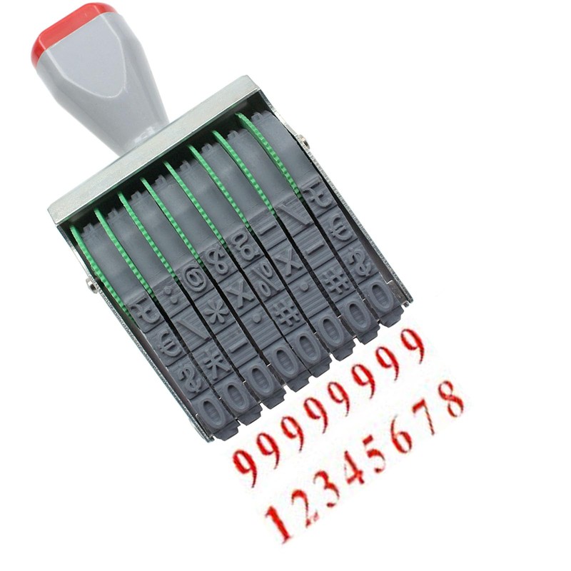 WANLIAN Classic Number Stamp 7mm 8 Band Rubber Numbering Stamp