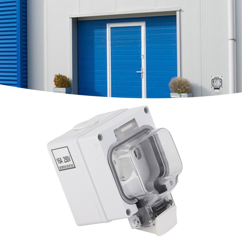 Outdoor Socket IP66 Weatherproof German Outdoors Outlet for Gardens Workshops