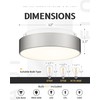 AUTELO 12" Flush Mount Ceiling Light Fixture, Frosted Glass Shade