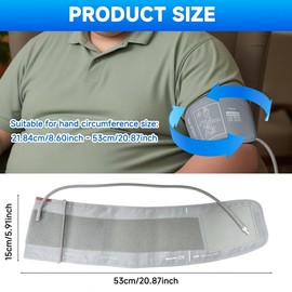 Replacement Extra Large Cuff for Omron BP Monitors 22-60CM Big Arm Adjustable XL Blood Pressure Monitors Cuff Includes 6 Universal Interface Compatible with Blood Pressure Monitors Large Cuff