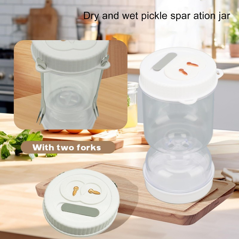 Pickle Flip Jar, Leakproof Airtight Olive and Pickle Container with