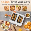 RAMJOY White Toaster 4 Slice, Dual Independent Controls, Extra Wide