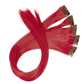 Prettyshop Colourful Hair Strands 1 x Clip In Extensions 50 cm (20 Inches) Straight Long Hair Hairpiece Various Colours