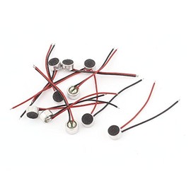 uxcell 10pcs 6mm x 3.5mm Mini Electret Microphone Condenser Pickup w Lead
