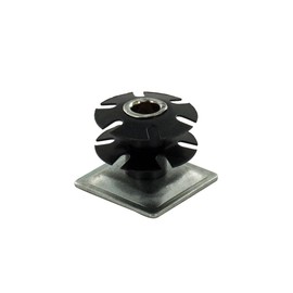 Outwater Industries Double Star Threaded Caster Insert | Heat Treated Steel | Fits 1-1/4 Inch Square 16-18 Gauge Tube | Thread: 5/16-18 | 100 Pack