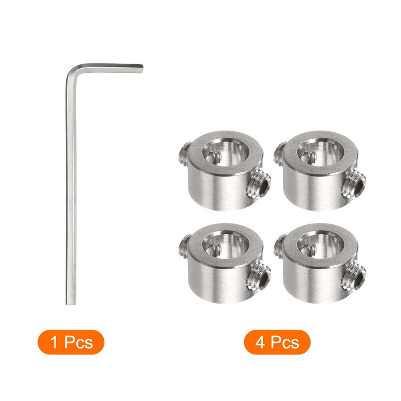 sourcing map 4pcs 7mm Drill Stop Collar Set Depth Stop,
