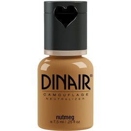 Dinair Airbrush Makeup Foundation | Nutmeg 0.25 oz | Camouflage Neutralizer - Covers Scars, Acne, Tattoos, Vitiligo, Under Eye circles, Sun Spots