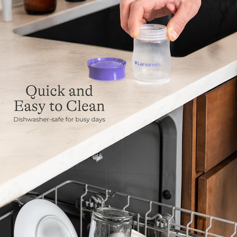 Lansinoh Breastmilk Storage Bottles | 4-Pack 5oz BPA & BPS-Free