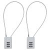 SISAV 3 Digit Cable Combination Lock 12 inches Cable for