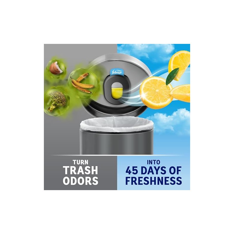 Febreze Trash Odor Fighter - Stick-On Deodorizer for Fresh Scents