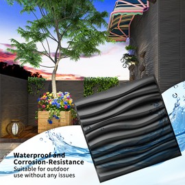 Art3d 20 Pack Decorative 3D Wall Panels, 19 Sq.Feet PVC Interior Wall Décor, 11.8"x11.8", Black