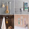 Multi-Function Wall Storage Hook Transparent Power Plug Self Adhesive Stickers
