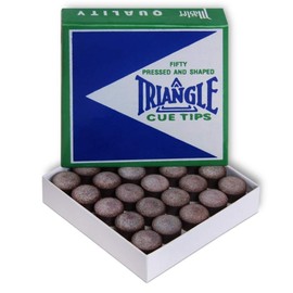 Tweeten Triangle Billiard Pool Cue Tips - 1 Box - 50 Tips - Choose Your Size