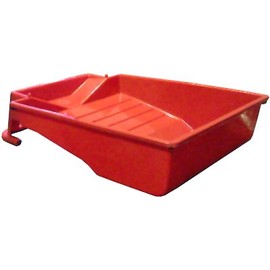9" Deep Well Red Plastic Paint Tray with Legs - Pack of (4)