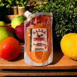 Bundle Salsa El Gallo Variety 11.7 fl oz - Restaurant Habanero (1 pc), Restaurant Jalapeno (1 pc), Homestyle Red Jalapeno (1 pc), Homestyle Green Jalapeno (1 pc) with Cloudylicious Reusable Plastic Container 30 fl oz (3 pcs, color may vary)