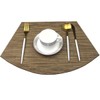 GoTCele Wedge Shape Placemats for Round Dinner Table Woven Vinyl