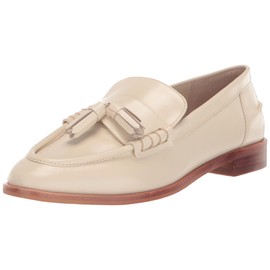 Vince Camuto Women's Chiamry Block Heel Loafer Flat, Swan, 7