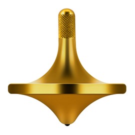 CHEETOP Stainless Steel Spinning Top, Premium Exquisite Perfect Balance Well Made Metal Desk EDC Little Fidget Toy, Spin Long Time Over 6 Minutes, Great Value (Bronze, Large Diameter 34mm)