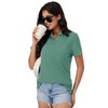 MAGCOMSEN Women Golf Polo Cotton Shirts Short Sleeve V-Neck Tshirt